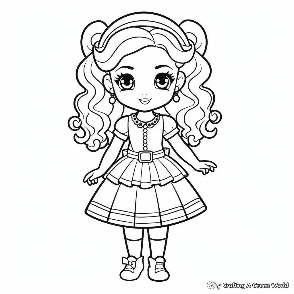 Doll coloring pages