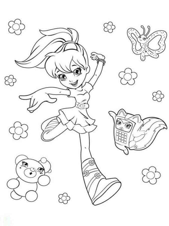 Polly pocket coloring pages