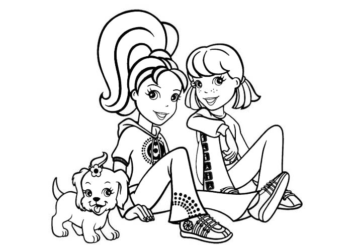 Polly pocket friends coloring pages