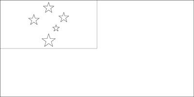 Coloring page for the flag of samoa