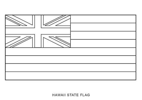 Flag of hawaii coloring page from hawaii category select from printable crafts of cartoons nature animalâ hawaii flag flag coloring pages hawaiian flag