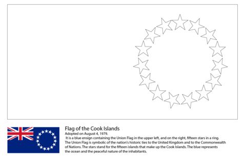 Flag of the cook islands coloring page cook islands flag flag coloring pages coloring pages