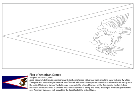 Flag of american samoa coloring page free printable coloring pages