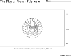 Flag of french polynesia printout