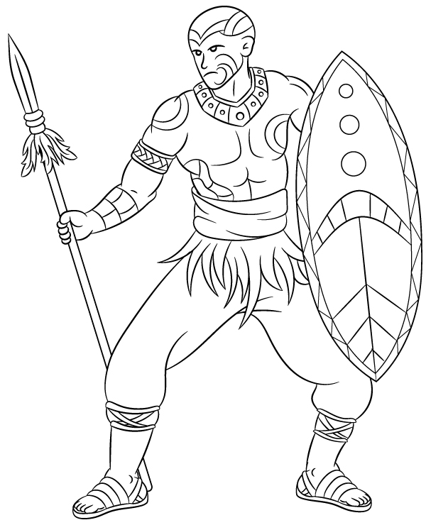 Tribal coloring page maori