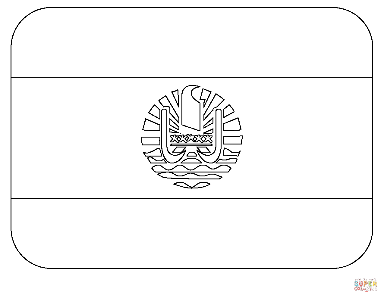 Flag of french polynesia emoji coloring page free printable coloring pages