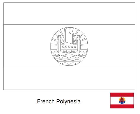 French polynesia flag coloring pages