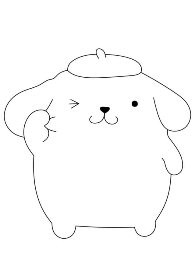 Cute pompompurin coloring page