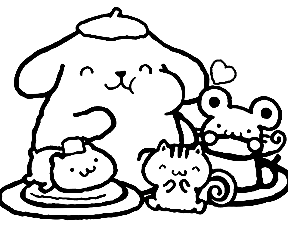 Pompompurin coloring pages printable for free download