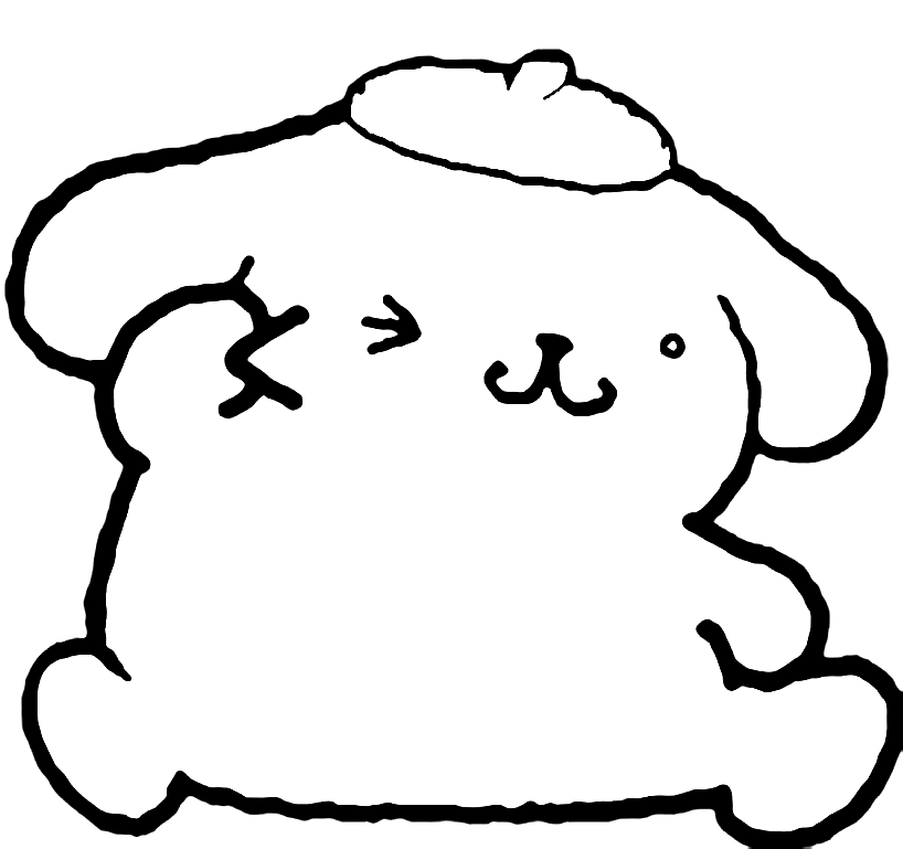 Pompompurin coloring pages printable for free download