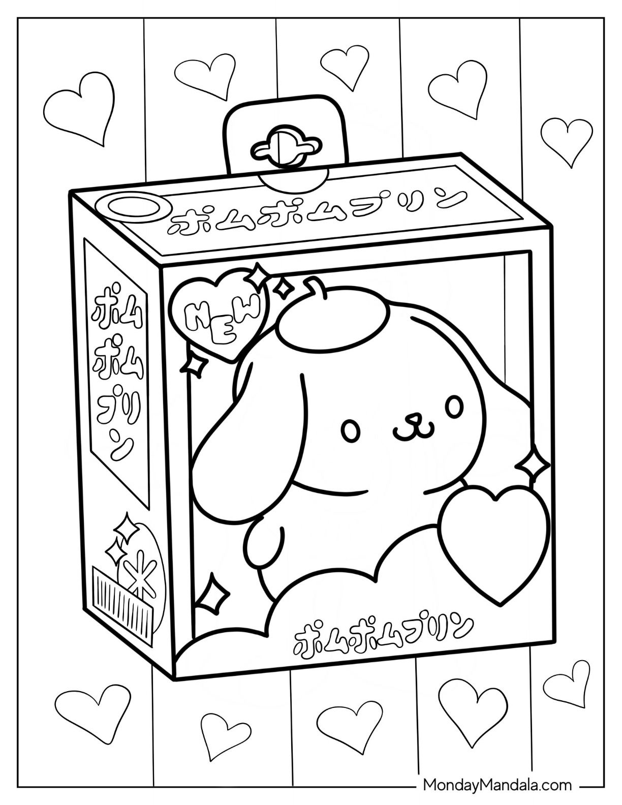 Pompompurin coloring pages free pdf printables in hello kitty colouring pages kitty coloring hello kitty coloring