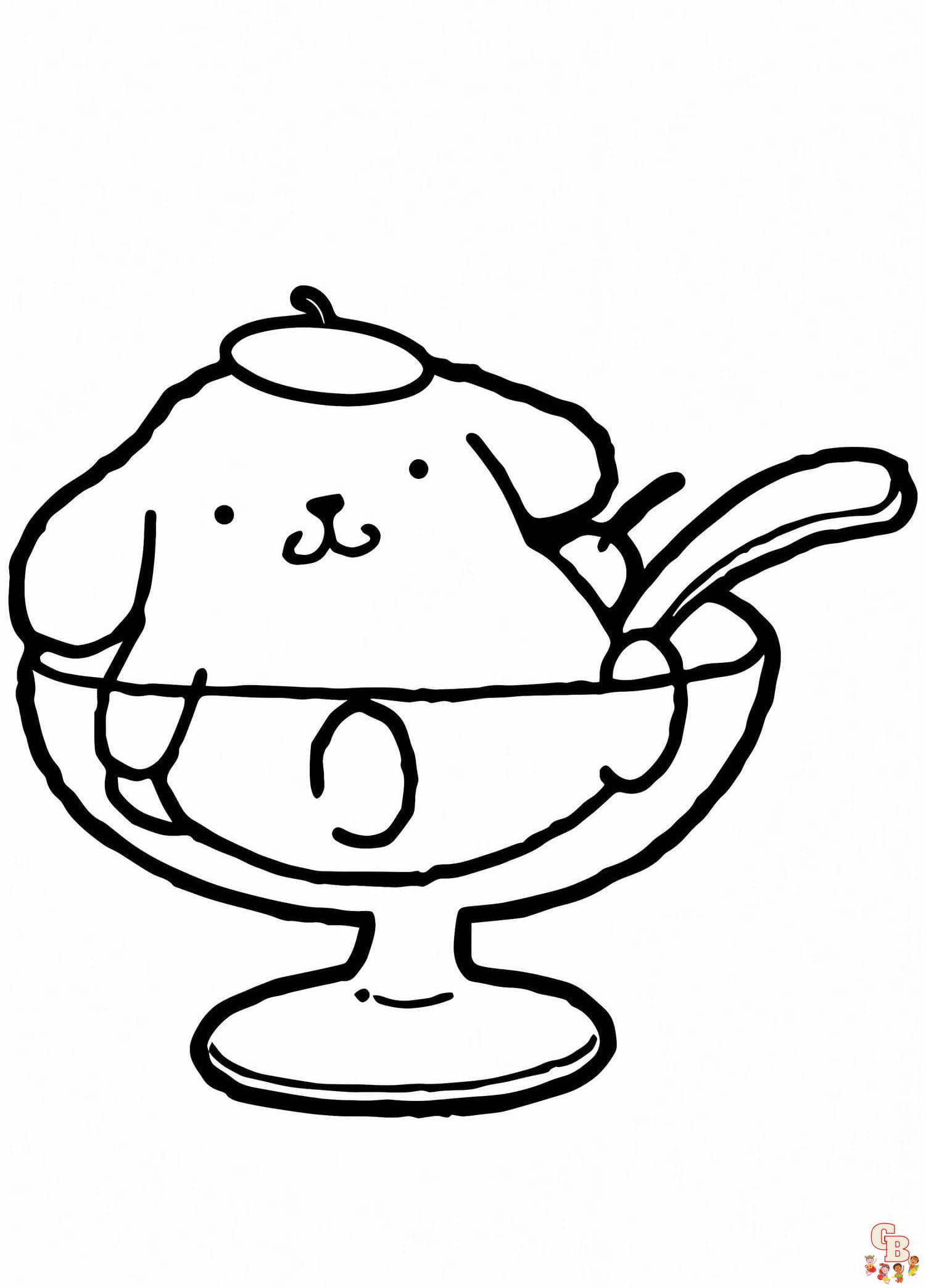 Printable pompompurin coloring pages free for kids and adults