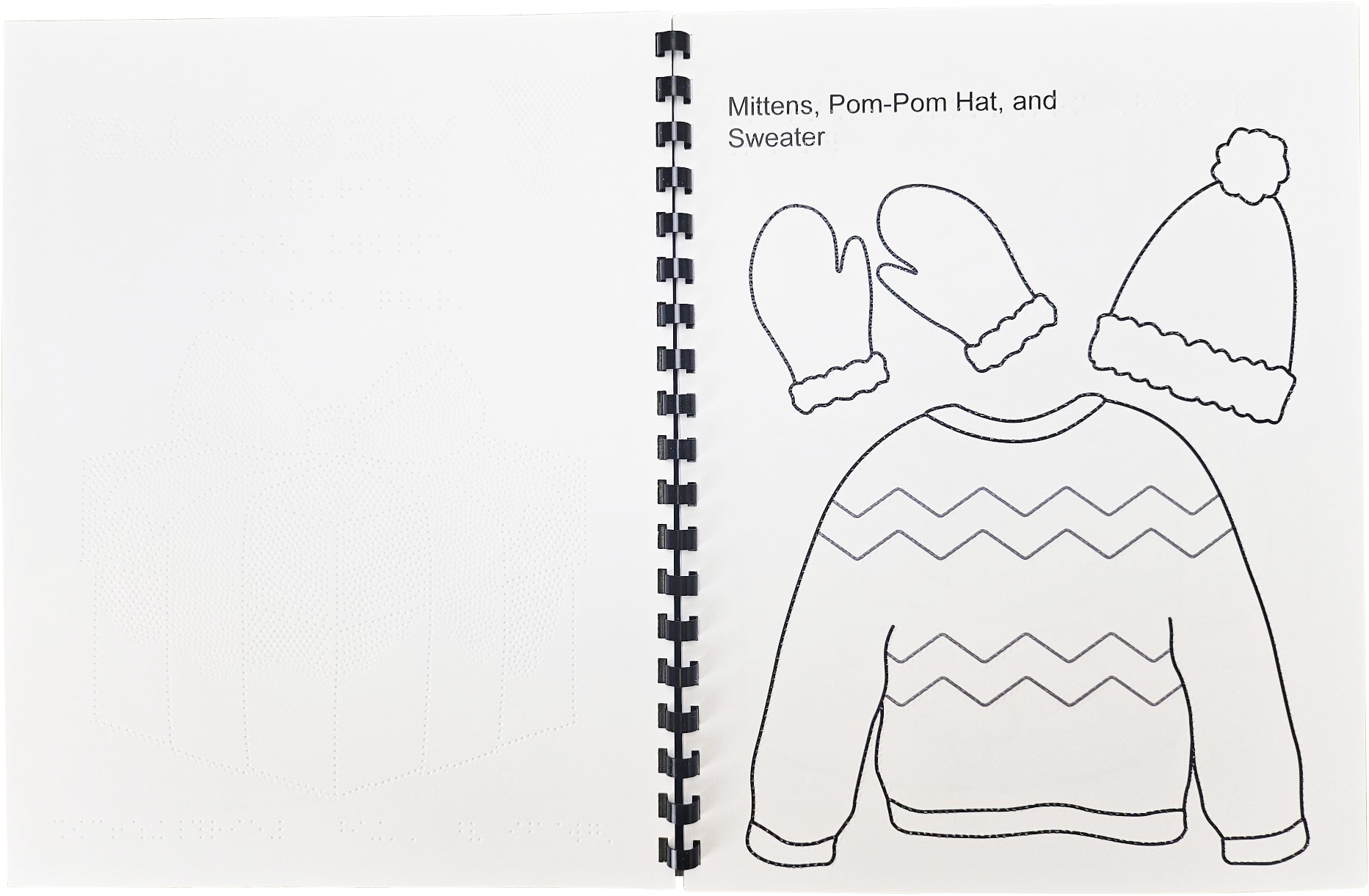 Tactile coloring book volume winter holidays â