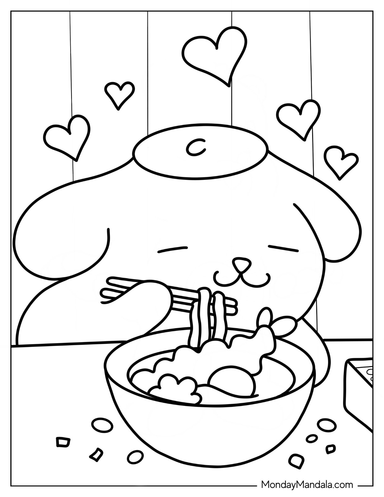 Pompompurin coloring pages free pdf printables