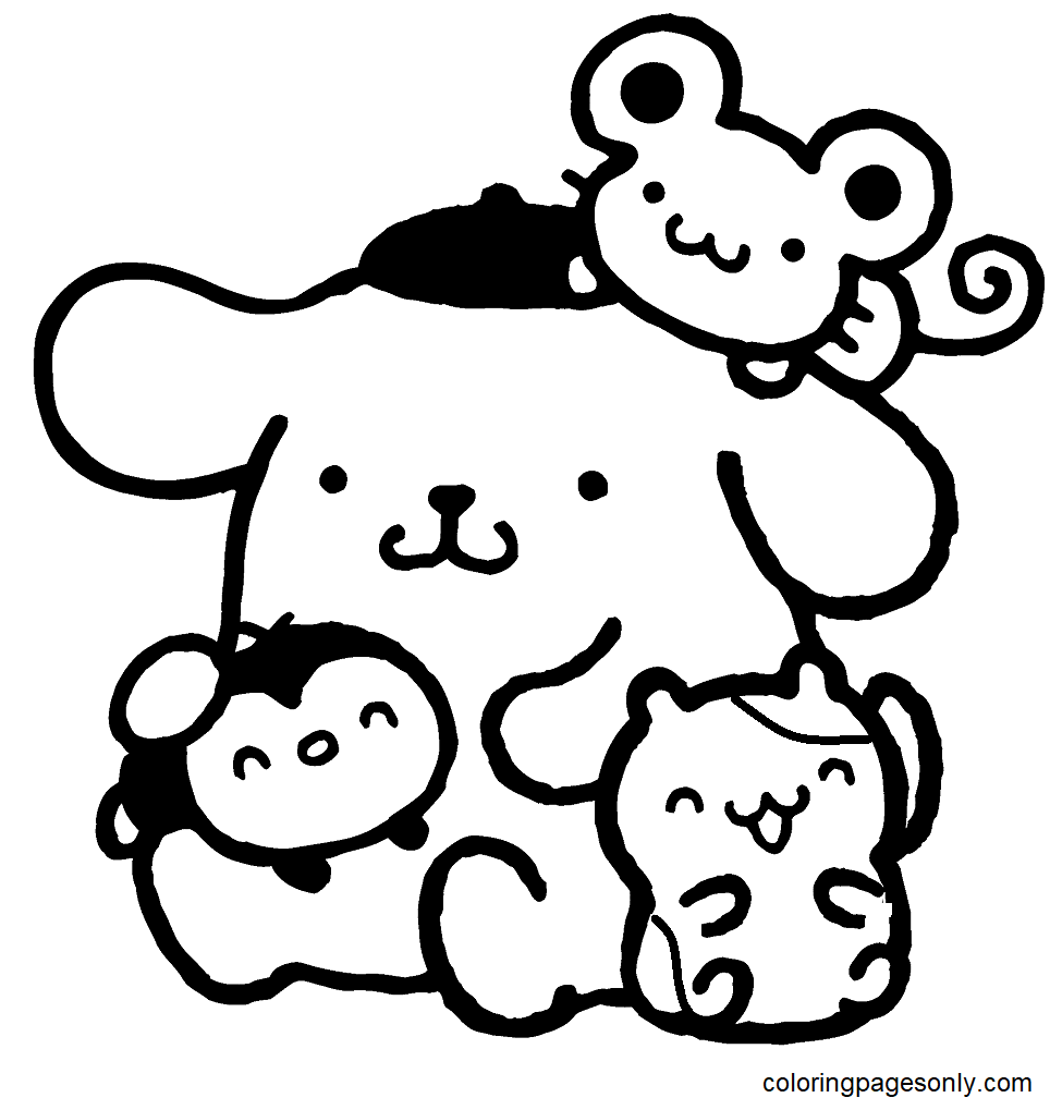 Pompompurin coloring pages printable for free download