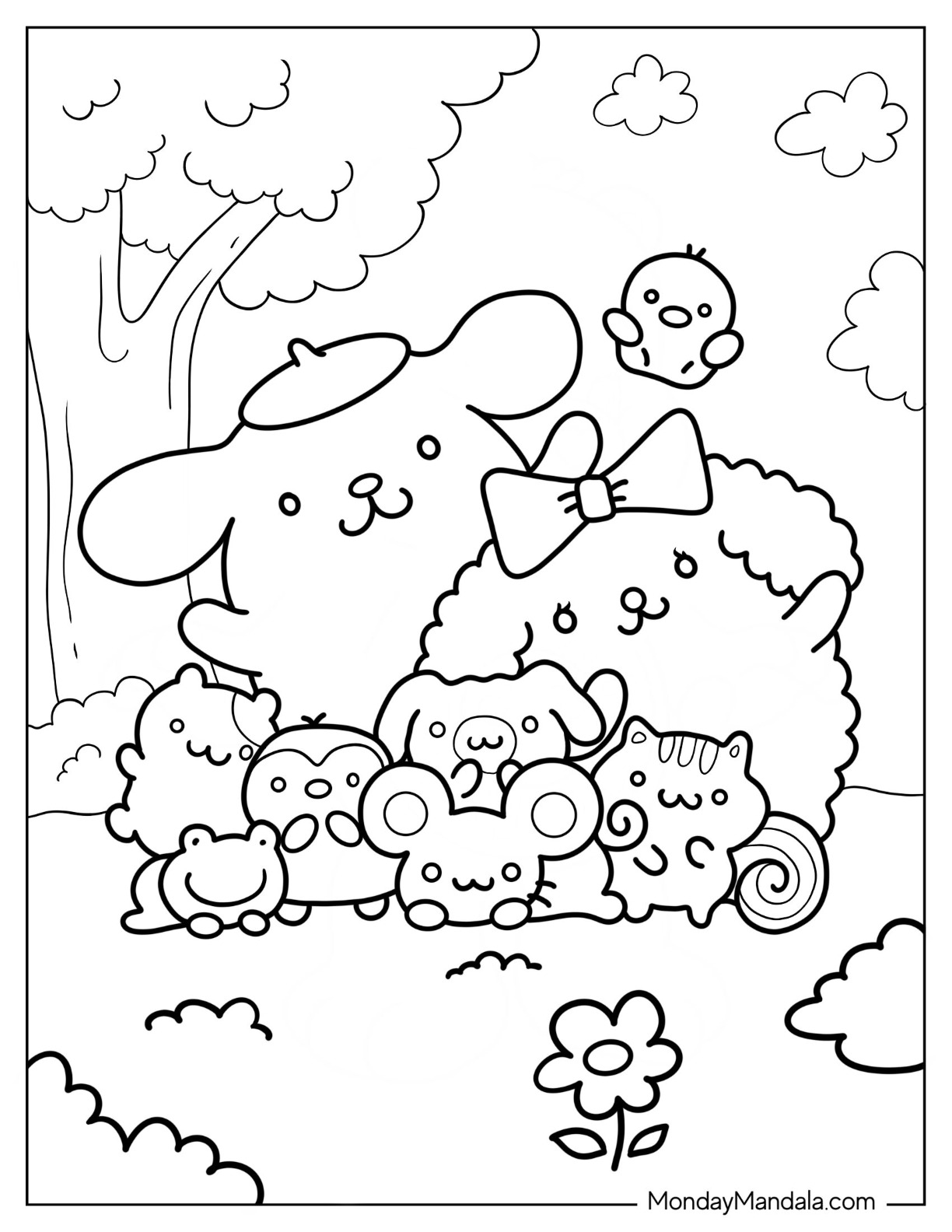 Pompompurin coloring pages free pdf printables