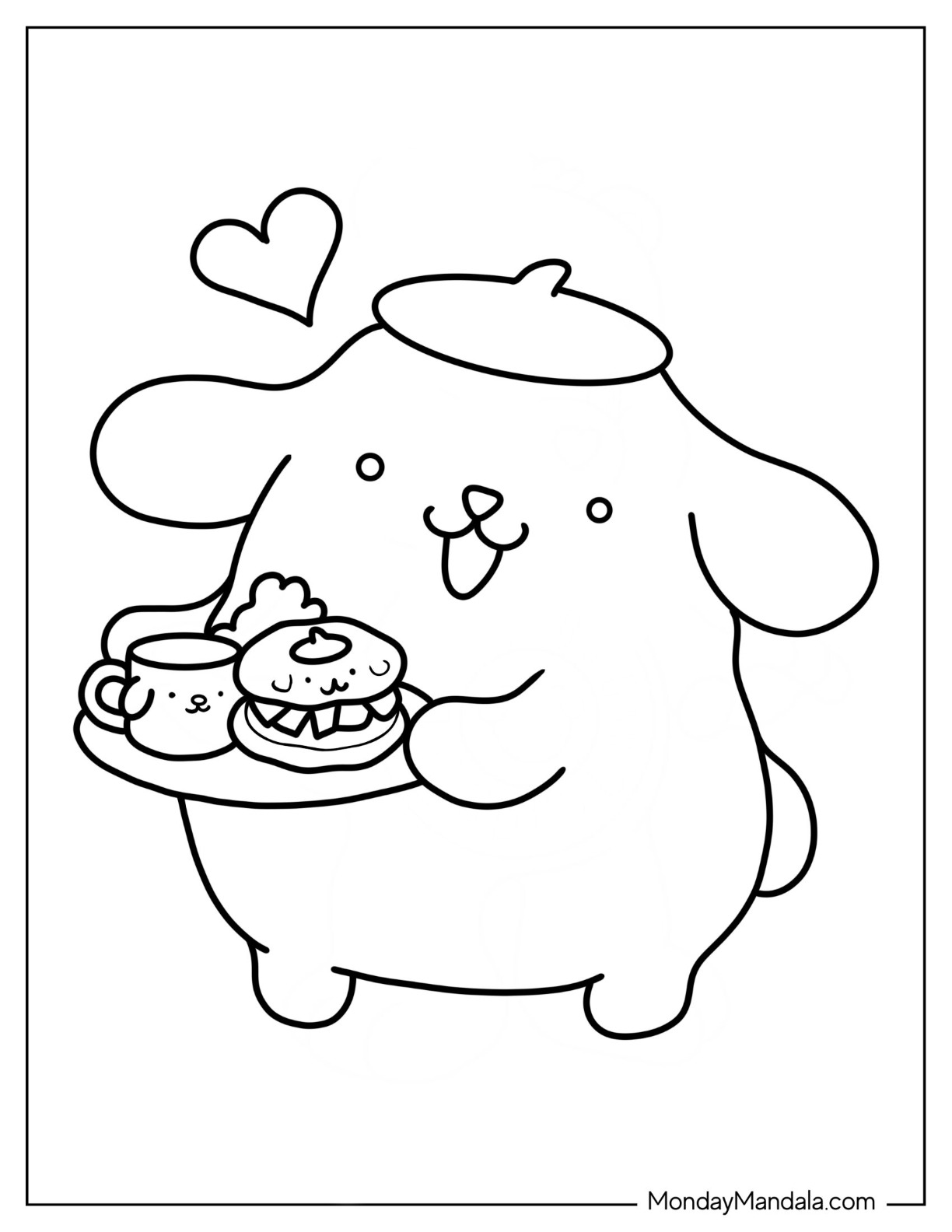 Pompompurin coloring pages free pdf printables