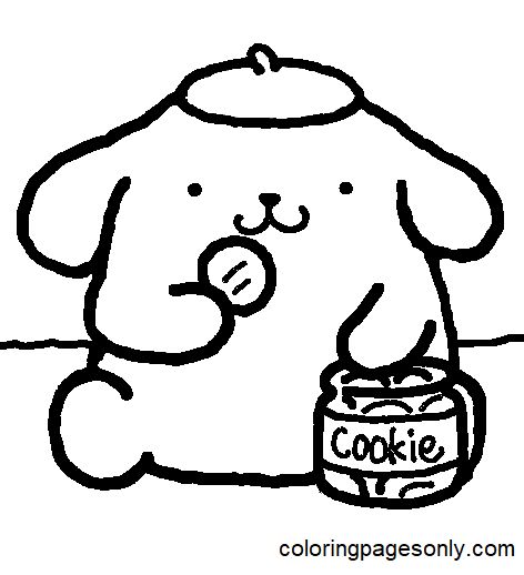 Pompompurin coloring pages