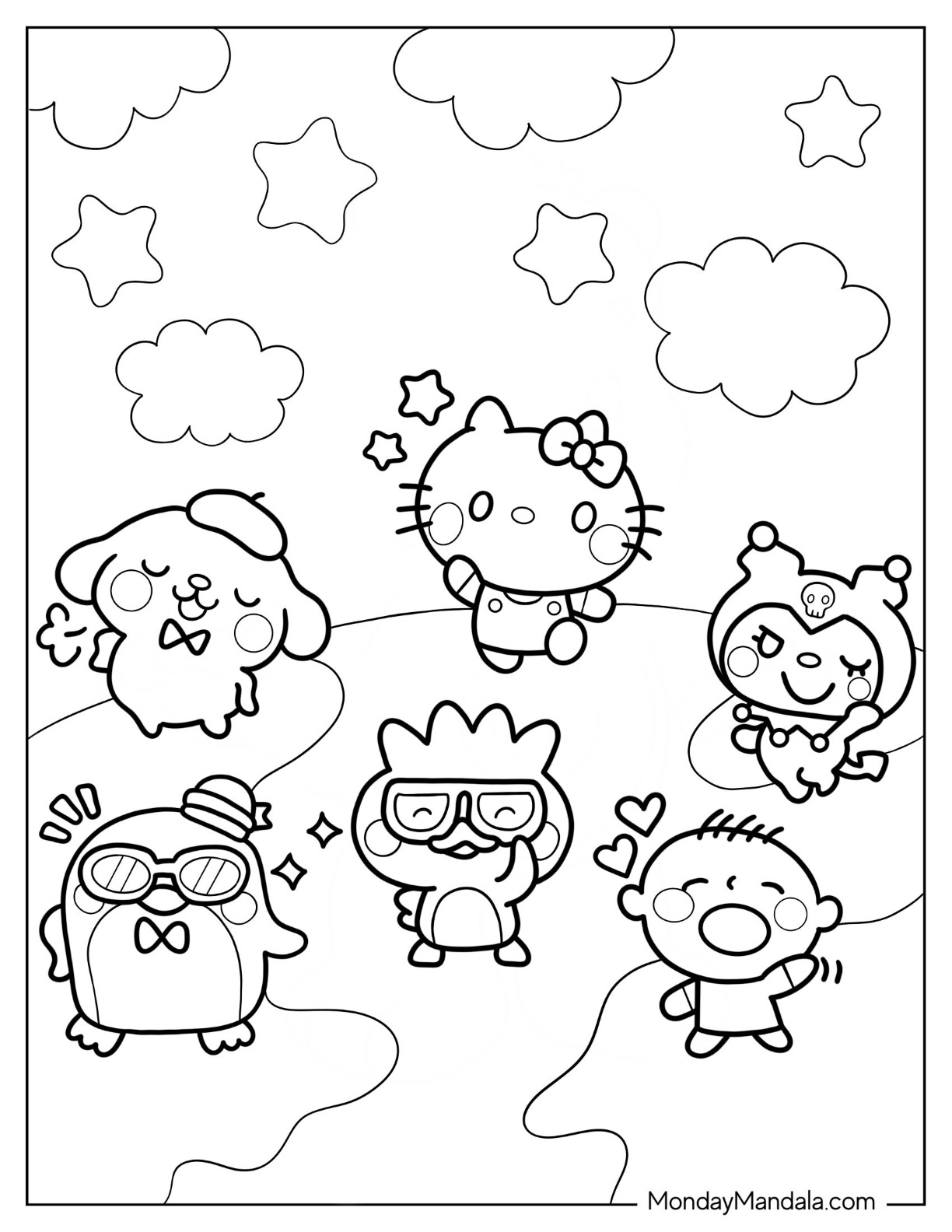 Pompompurin coloring pages free pdf printables