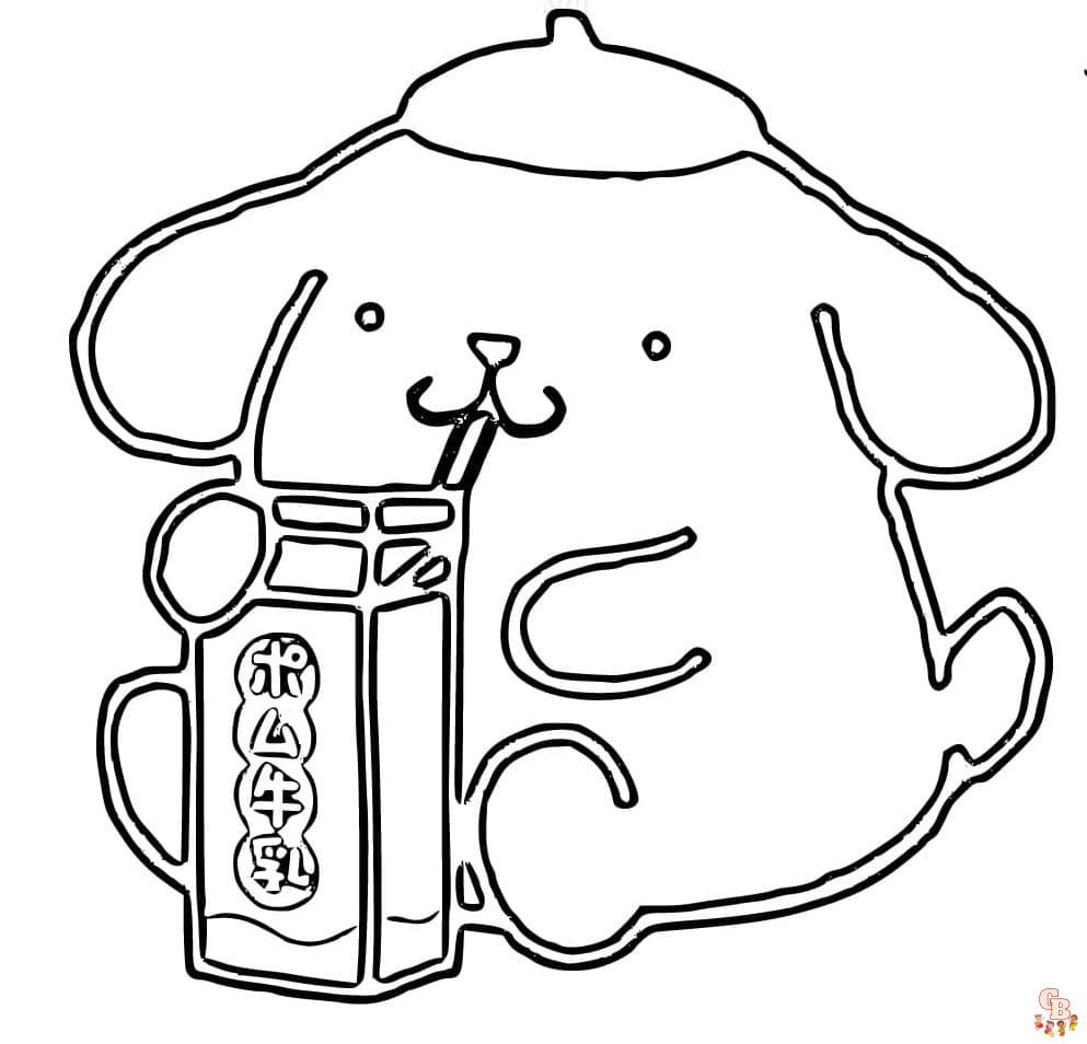 Printable pompompurin coloring pages free for kids and adults