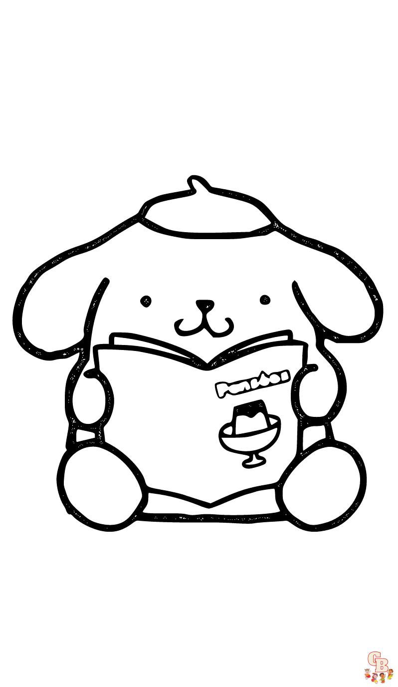 Printable pompompurin coloring pages free for kids and adults