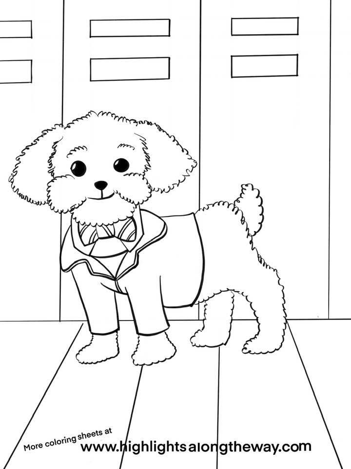 Pup academy coloring pages