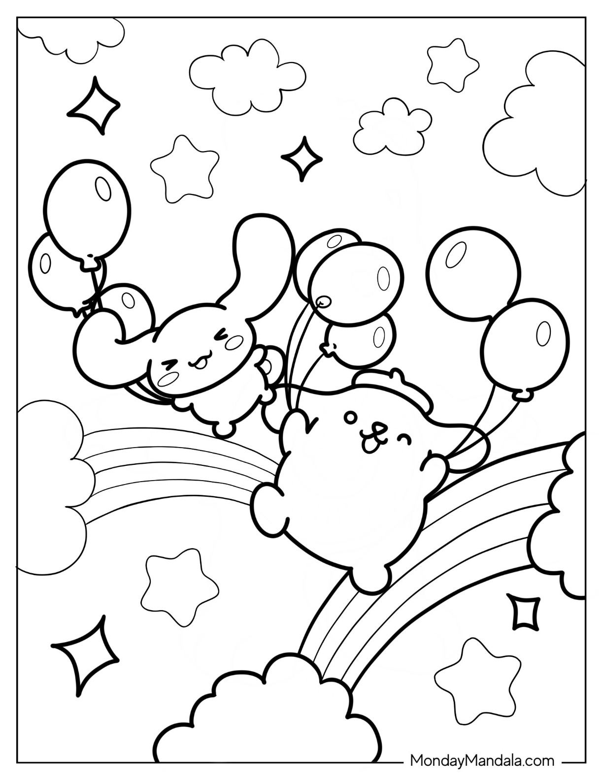 Pompompurin coloring pages free pdf printables