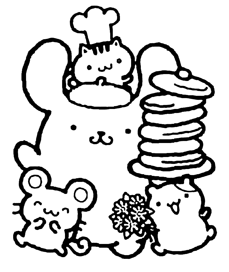 Pompompurin coloring pages printable for free download