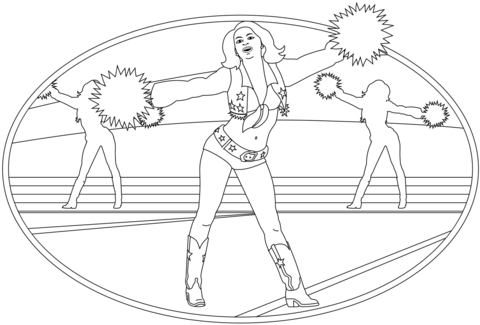 Cheerleader coloring page free printable coloring pages