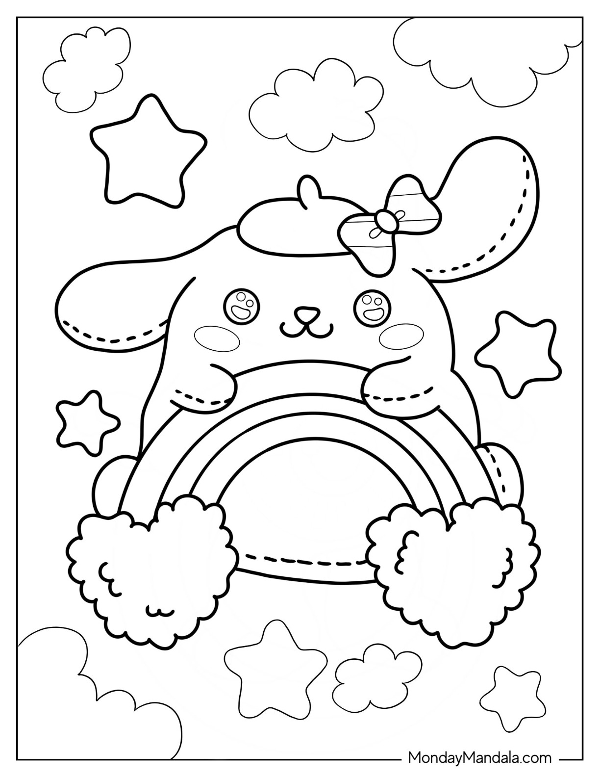 Pompompurin coloring pages free pdf printables