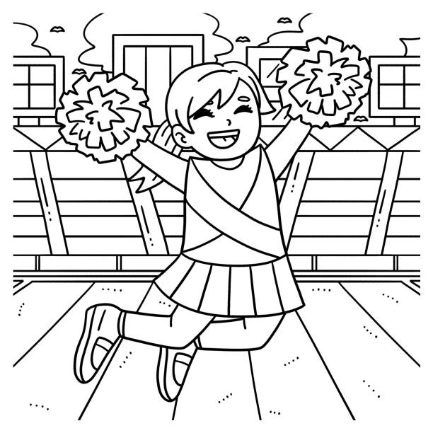 Cheerleading stock illustrations royalty