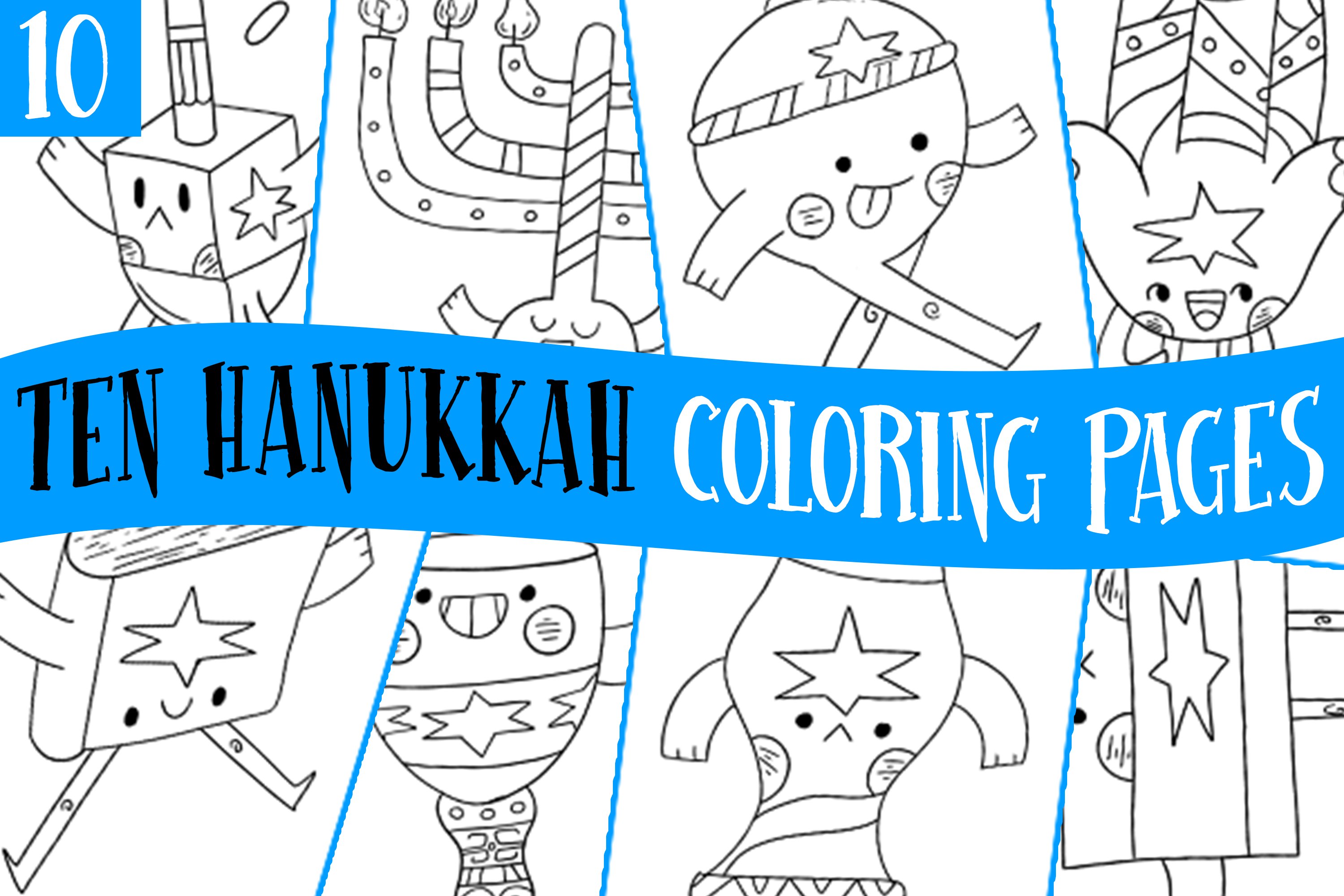 Hanukkah and jewish coloring pages for kids