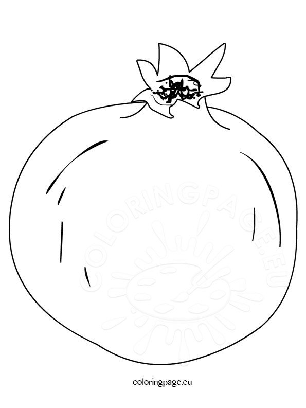 Pomegranate clip art coloring page