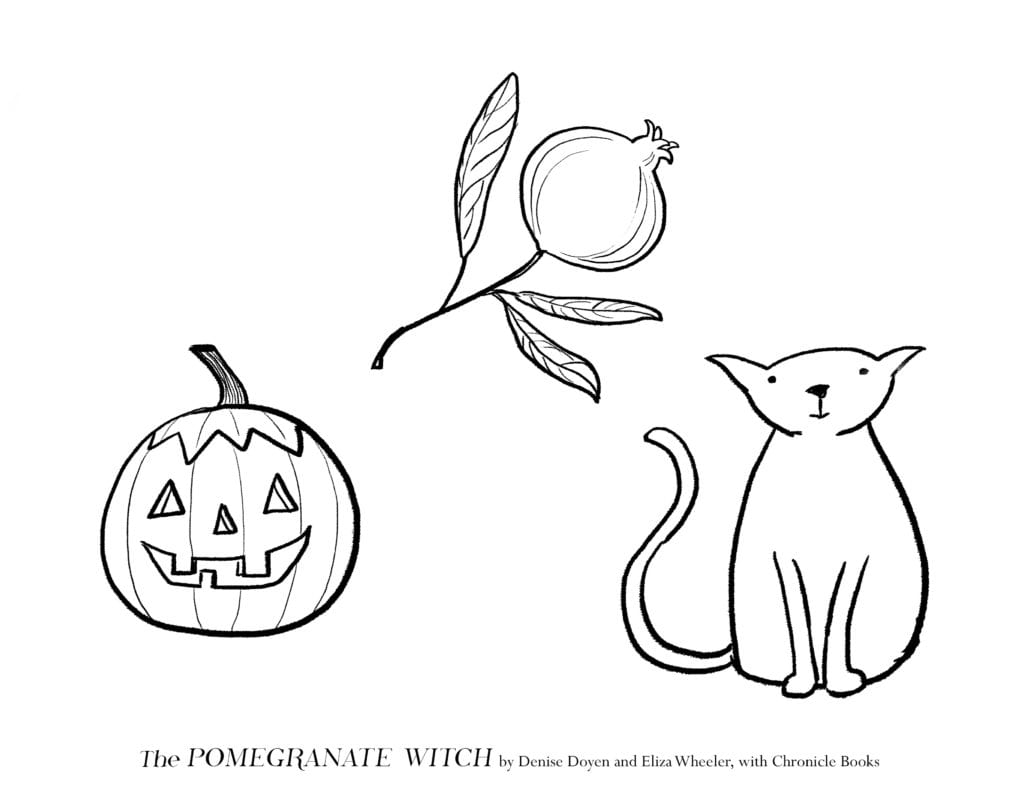 The pomegranate witch â coloring sheets â wheeler studio