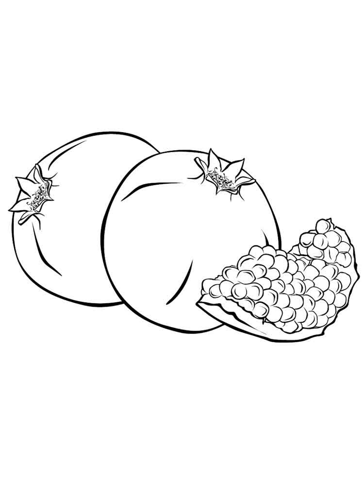 Pomegranate coloring pages