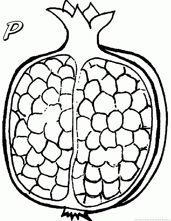 Pomegranate coloring pages