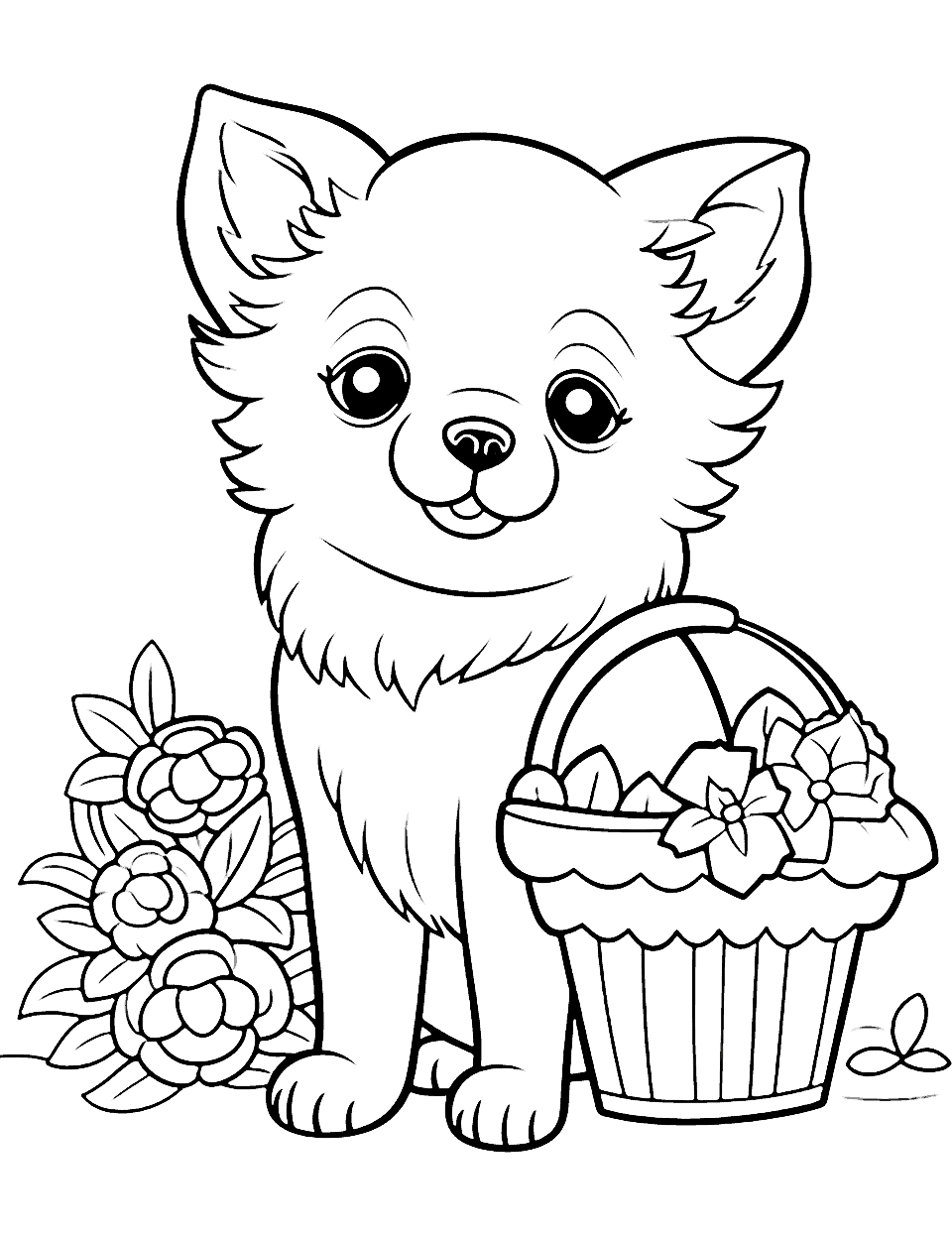 Puppy coloring pages free printable sheets