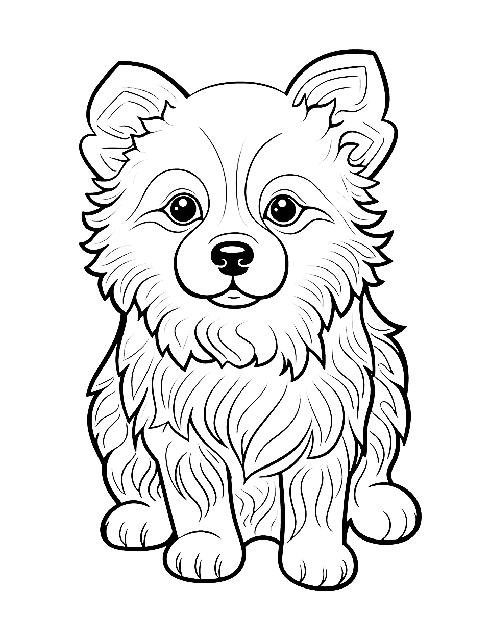 Puppy coloring pages free printable sheets