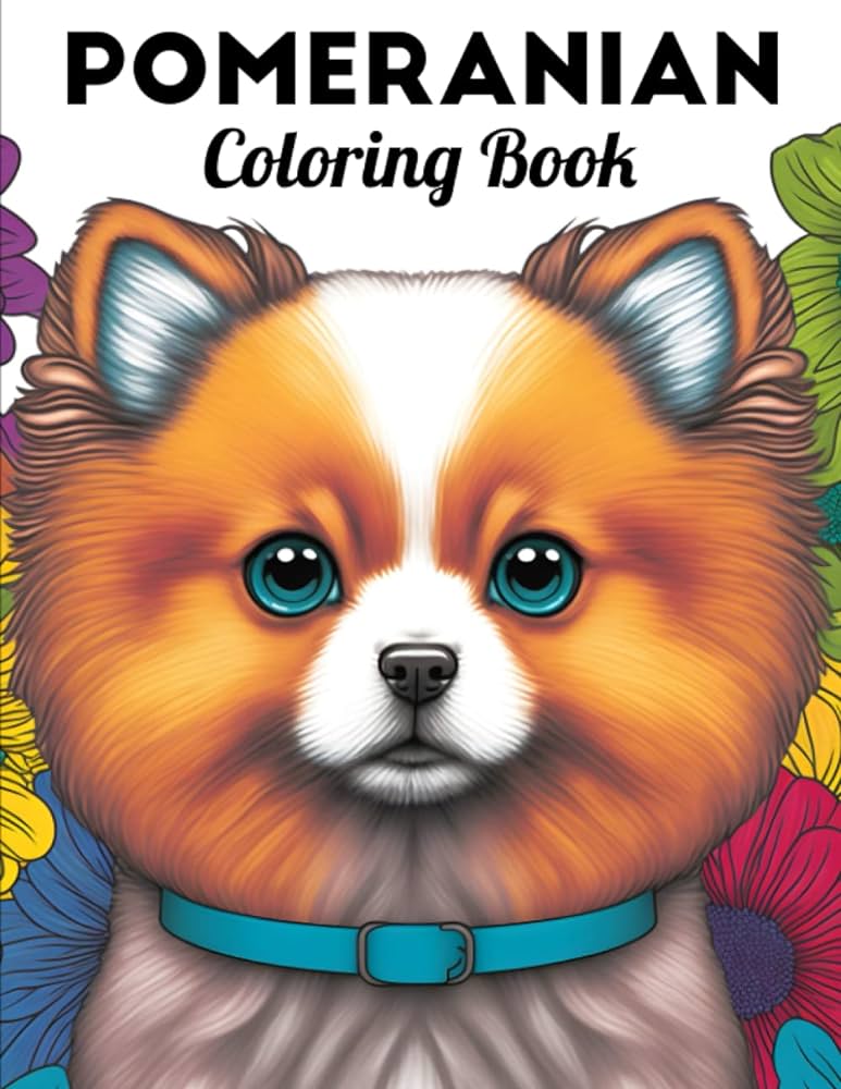 Pomeranian coloring book fun and easy dogs coloring pages in cute style with pomeranian for kids adults dogs coloring books for kids adults sommer alura books