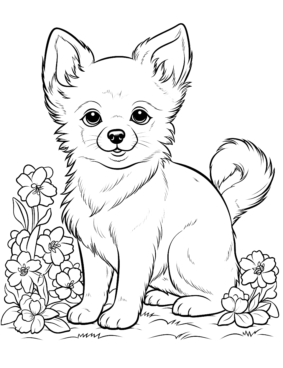 Puppy coloring pages free printable sheets