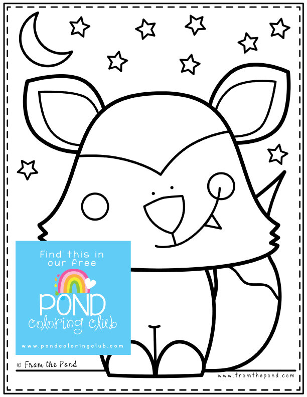 Woodlands forest animals â pond coloring club