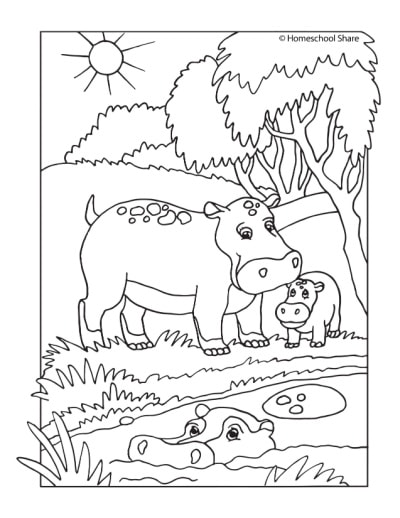 African animals coloring pages