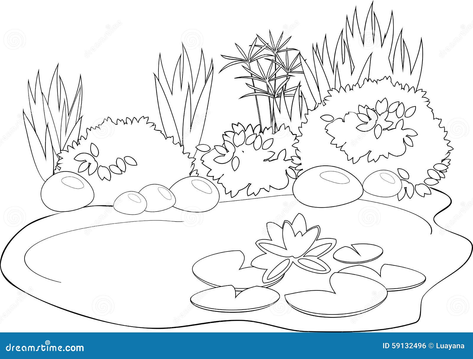 Colouring pond stock illustrations â colouring pond stock illustrations vectors clipart