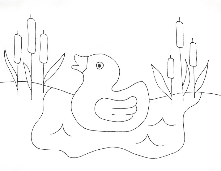 Pond duckie coloring page â wee folk art