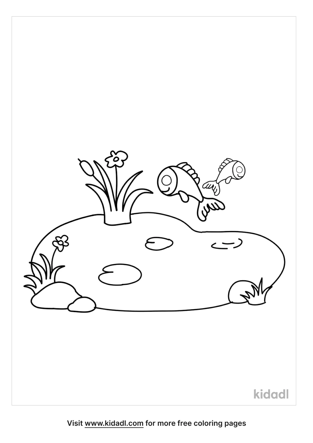 Free pond coloring page coloring page printables