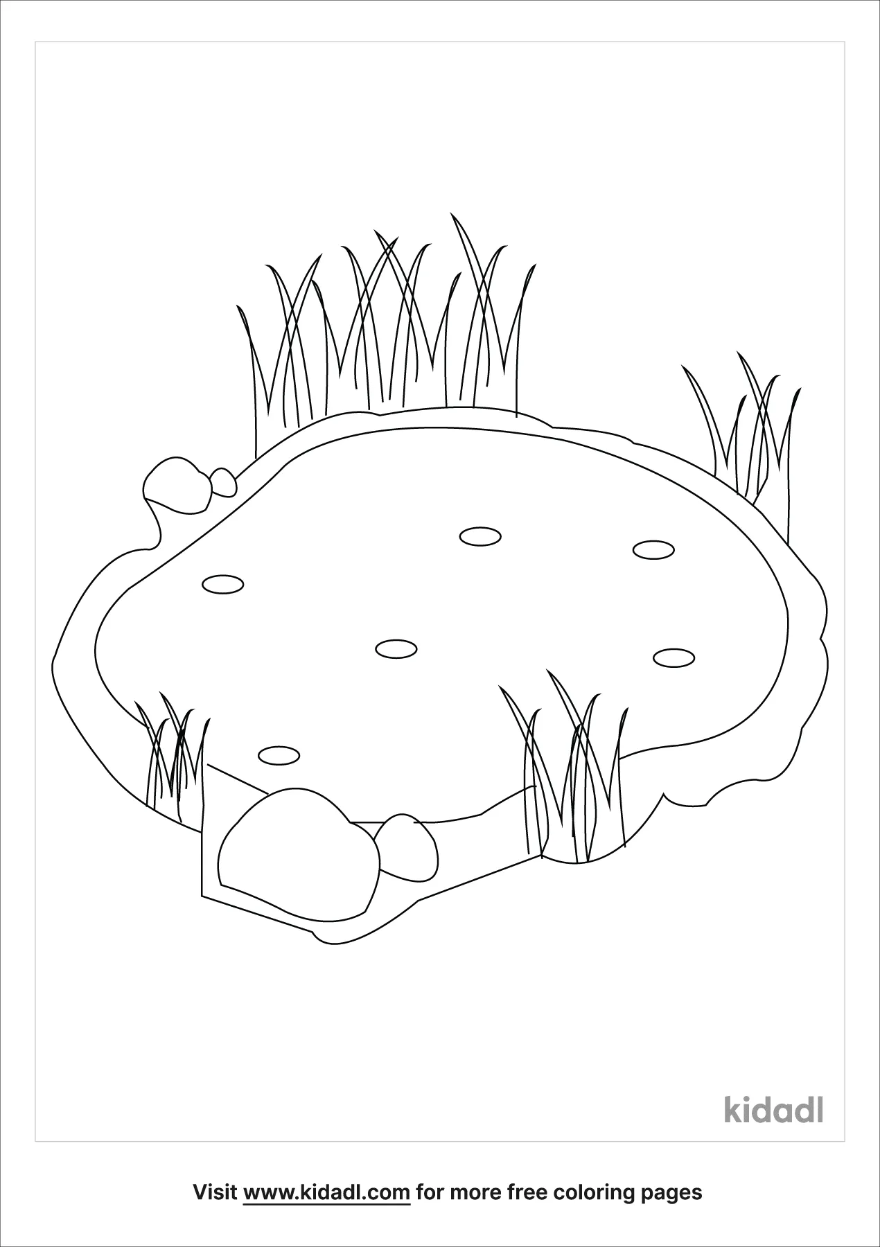 Free simple pond coloring page coloring page printables