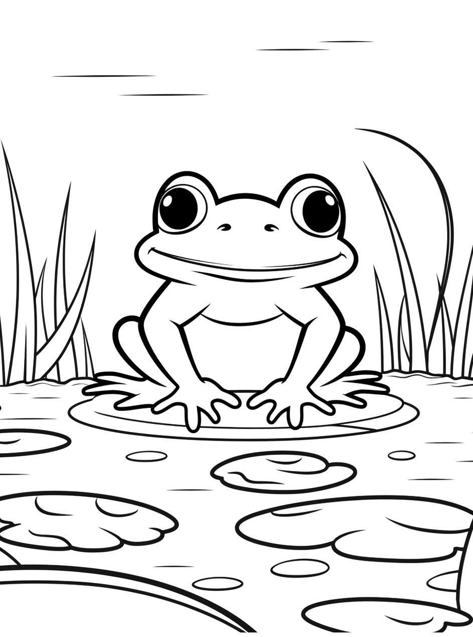 Frog coloring pages by coloringpageswk on