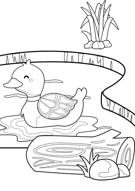 Pond coloring images