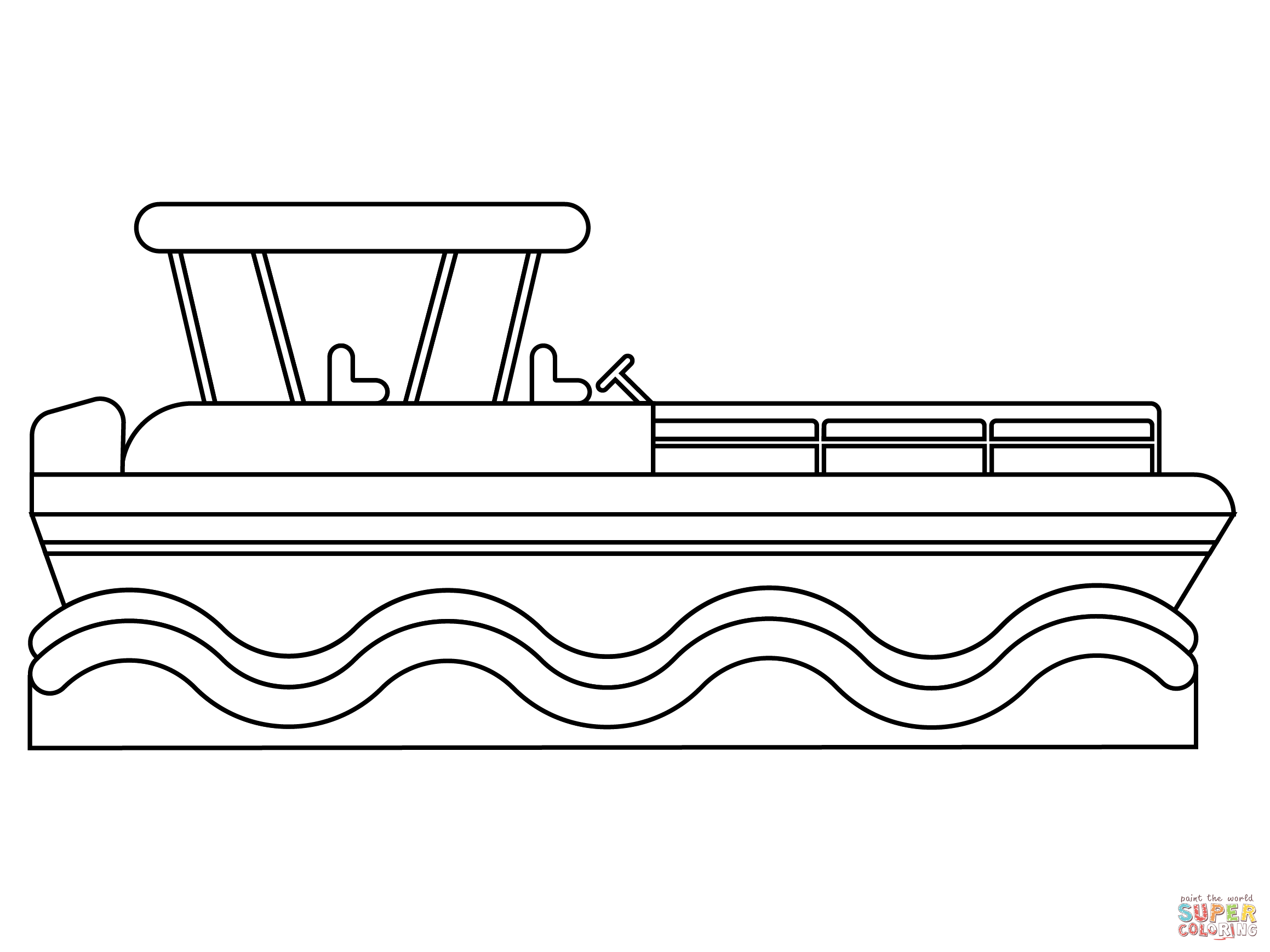 Pontoon boat coloring page free printable coloring pages