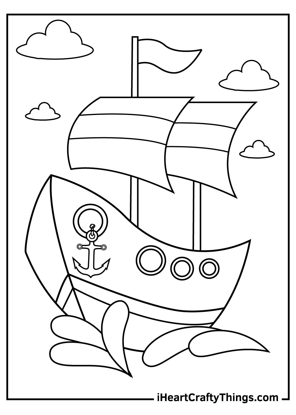 Ships and boats coloring pages updated